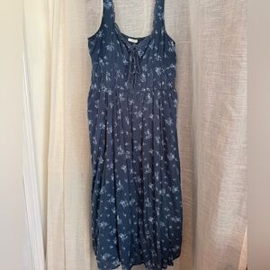 American Eagle Outfitters Navy Floral Midi Dress